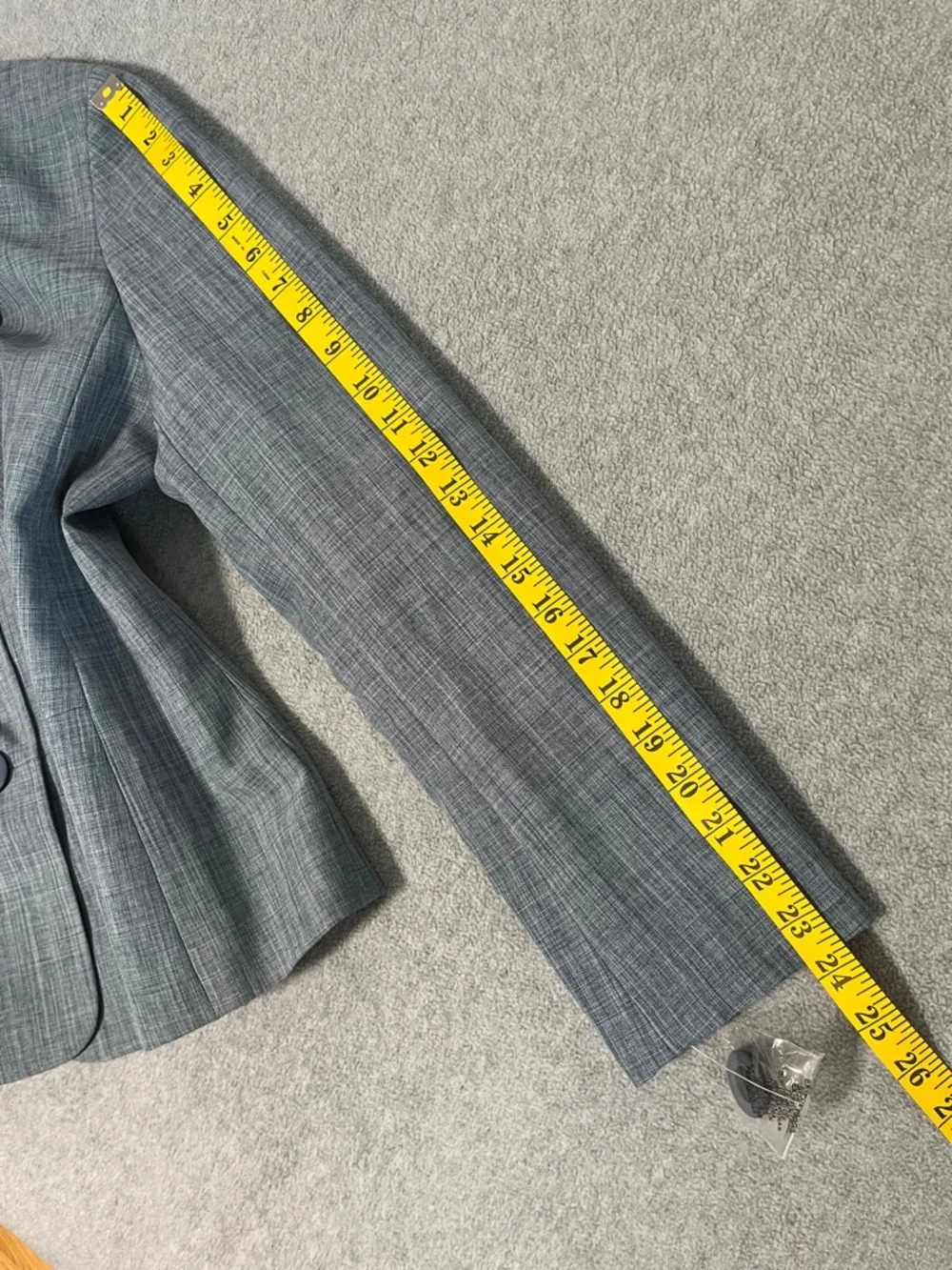 Le Suit Skirt Set Womens 14 Two Button Blazer Office Career Blue